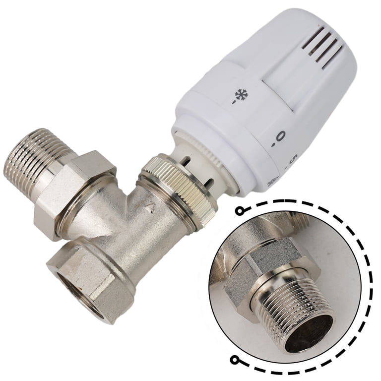 Automatic Thermostatic Radiator Valve – Copper Angle Valve For Floor Heating, DN15/DN20, 5-Speed Setting With Frost Protection, Energy Efficient