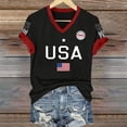 thumbnail image 6 of MEICHEN Women's 250Th Anniversary Print V Neck T Shirt 250Th Anniversary Tshirt Patriotic Tee, 6 of 7
