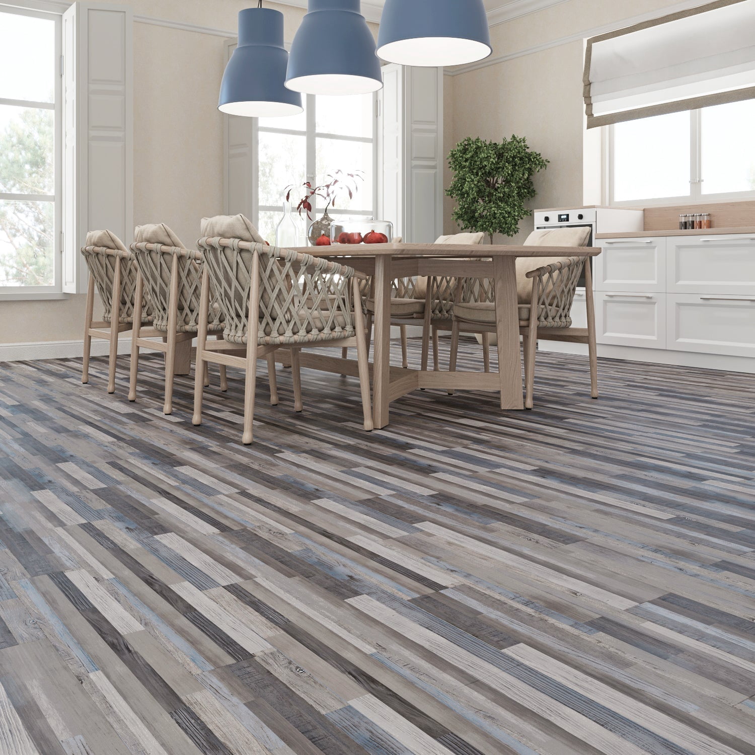 Lucida Surfaces BaseCore Quilt Peel and Stick Vinyl Flooring Wood Look Planks 36 Pack (54sqft/Case)