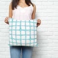 thumbnail image 2 of Blue Plaid Pillow Covers 24x24 Inch Decorative Throw Pillow Cover, Farmhouse Buffalo Check Stripes Modern Geometric Sofa Pillowcases Accent Cushion Case Home Decor Bedroom Living Room, 2 of 6