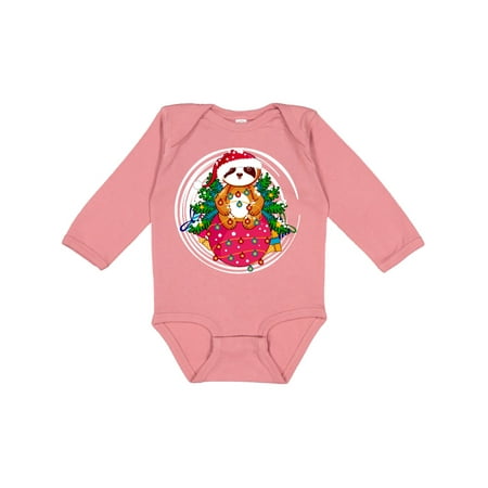 

Inktastic Christmas Sloth Gift Baby Boy or Baby Girl Long Sleeve Bodysuit
