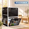 2 Pack Lockable Storage Box, Large Capacity Stackable Organizer with ...