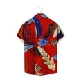 thumbnail image 5 of ALLLIST Collared Men's Shirts Short Sleeve Hawaiian Button Down Shirts Red Casual Clothes for Men, 5 of 5