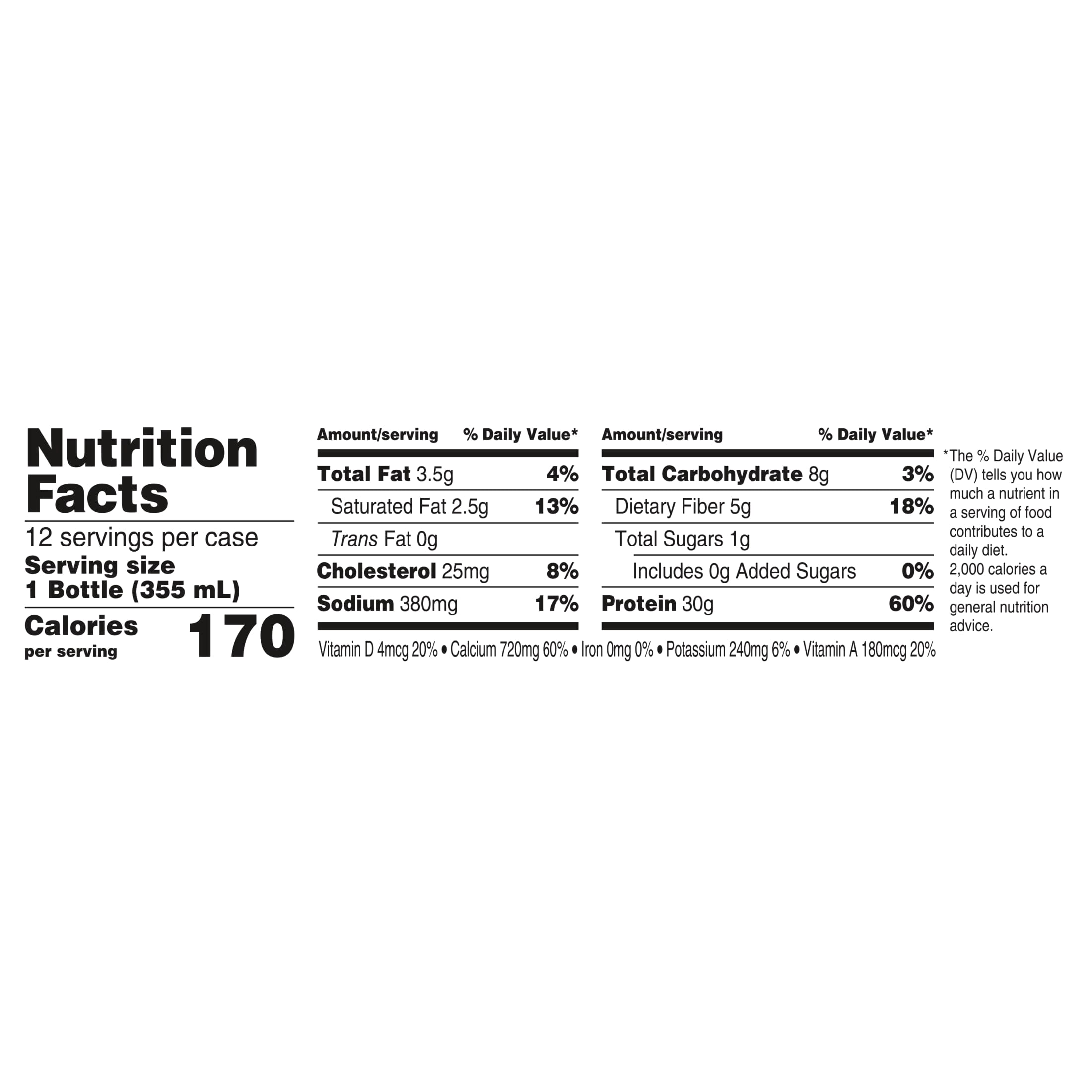 Oikos Protein Shake, Shelf Stable, Salted Caramel, 30g Protein, 12 fl oz, 12 Count​ Bottles