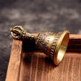thumbnail image 6 of Brass Vajra Bell Ornament, Antique Style Small Copper Brass Bell Pendant Exquisite Metal Craft Decorative Bell for Home Meditation Room Desk Display Classic Ornament, 6 of 6