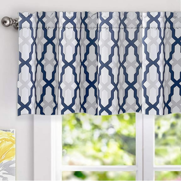DriftAway Modern 1 Piece Trellis Blackout Valances