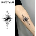 thumbnail image 2 of shiyou-Tattoo Tech, 2 Sheets Large Semi Permanent Tattoo, Adult Art Design Temporary Tattoos, Lasts 1-2 Weeks, Waterproof, Realistic Look, No Adhesive, No Reflection (Compass Knight Design), 2 of 4