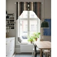 thumbnail image 5 of Black Beige Boho Kitchen Curtains Swag Valance for Windows/Bathroom/Cafe, Vintage Abstract Geometric Ethnic Rod Pocket Drape Panel Swag Curtain Valance for Bedroom/Living Room 55''x36'', 5 of 6