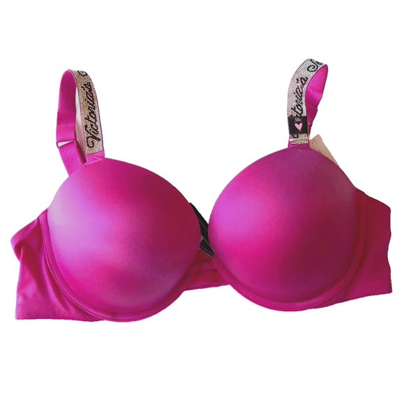 Victoria's Secret Women's Very Sexy Shine Strap Push Up Bra Color Pink Size 34DDD NWT