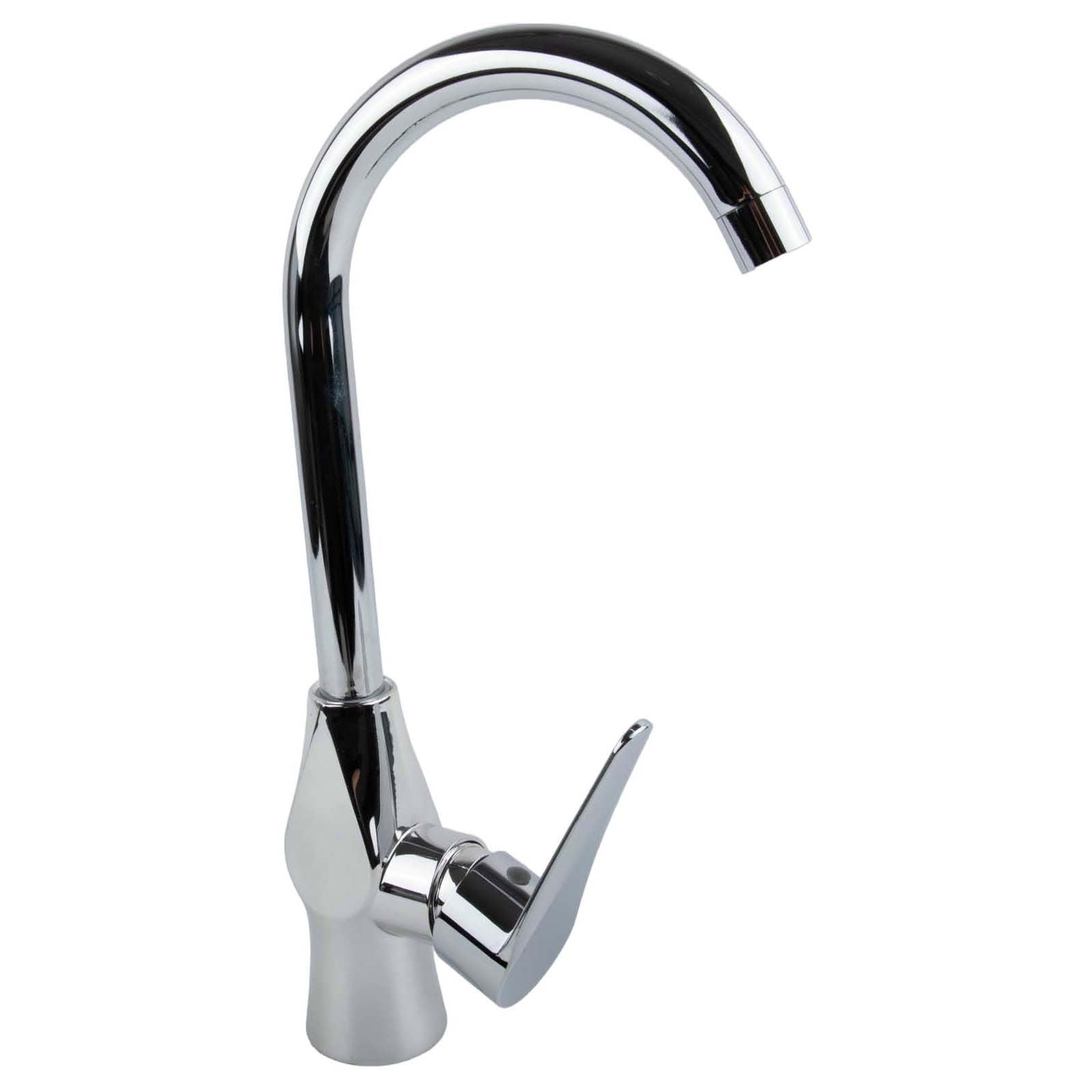 Kitchen Polished Chrome Plated Swivel Basin Sink Cold Hot Mixer Tap