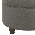 thumbnail image 2 of Fabric Upholstered Wooden Ottoman with Tufted Lift Off Lid Storage, Dark Gray, 2 of 6
