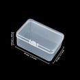 thumbnail image 2 of Rectangular Clear Plastic Storage Containers Box with Hinged Lid for Beads and Other Small Craft Items, 2 of 7