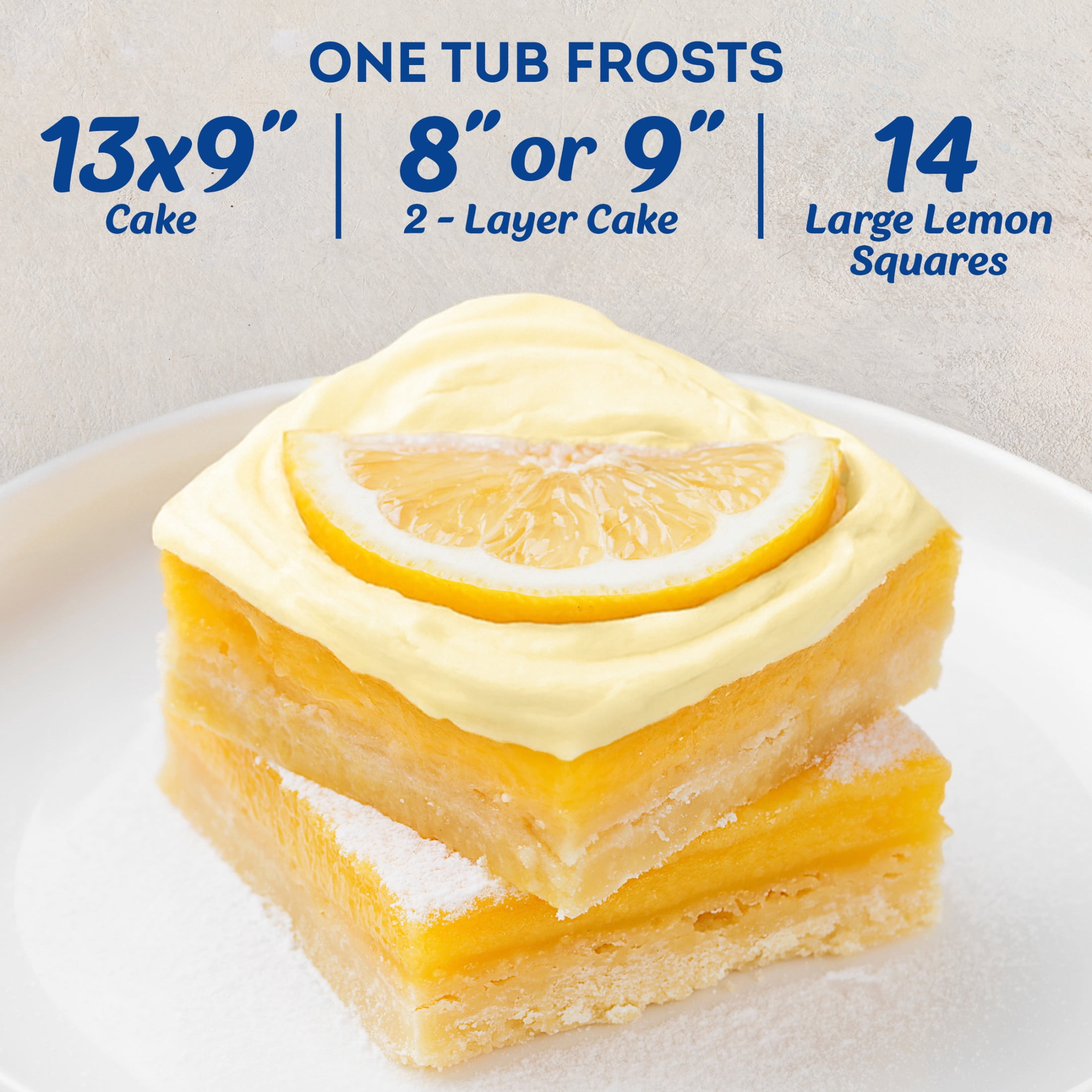 Philadelphia Cream Cheese Frosting, Ready to Eat, 1 Tub, for Spring and Summer Desserts, Lemon Flavored, No Artificial Flavors or Dyes, 16 oz