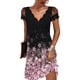thumbnail image 5 of Qarigey Vestido de manga corta con cuello en V de encaje para mujer, informal, para cena, cita, noche, compromiso, banquete, verano, oficina, Type1 NO1, 5 of 6