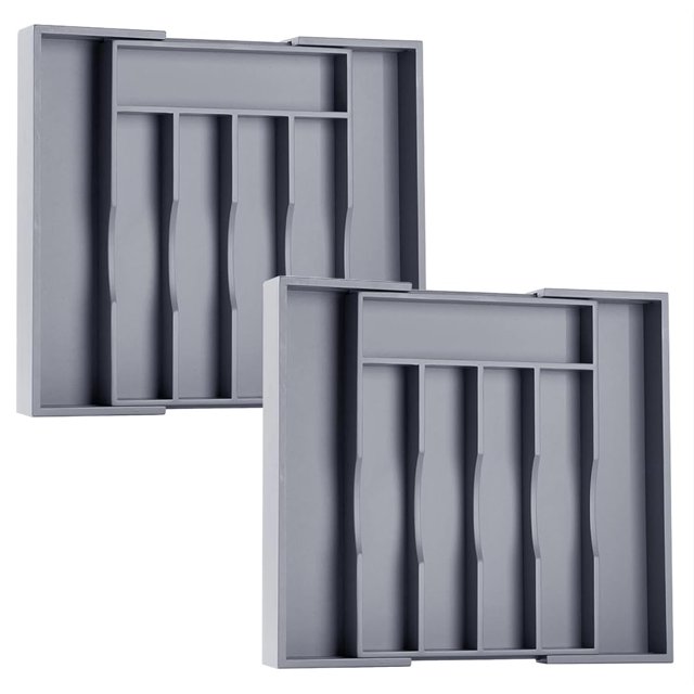 Organizador de cajones para cubiertos de bambú expandible Caddy Bellsal