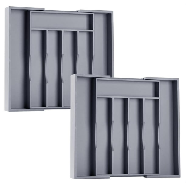 Organizador de cajones para cubiertos de bambú expandible Caddy Bellsal