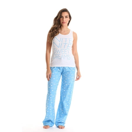 

Just Love Pant Sets / Women Sleepwear / Womans Pajamas / Pjs (White - Nite Nite Sweet Dreams Large)