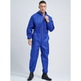 thumbnail image 4 of YONGHS Men's One Piece Dustproof Workwear Long Sleeve Work Overall Suit With Drawstring Hood Blue XL/175, 4 of 7
