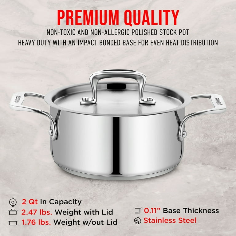 2-Quart D3 Stainless Steel Saucier with Lid I All-Clad