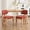 Dark Orange, variant on PORKISS Upholstered Dining Chairs Set of 2, Mid-Century Kitchen Chairs with Solid Wood Legs and Cushioned Wingback for Kitchen, Beige