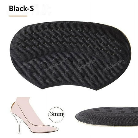 

1Pair Heel Protectors for Men Shoes Insoles Anti-wear feet Shoe Pads for High Heels Anti-Slip Adjust Size Shoes Accessories S-Black