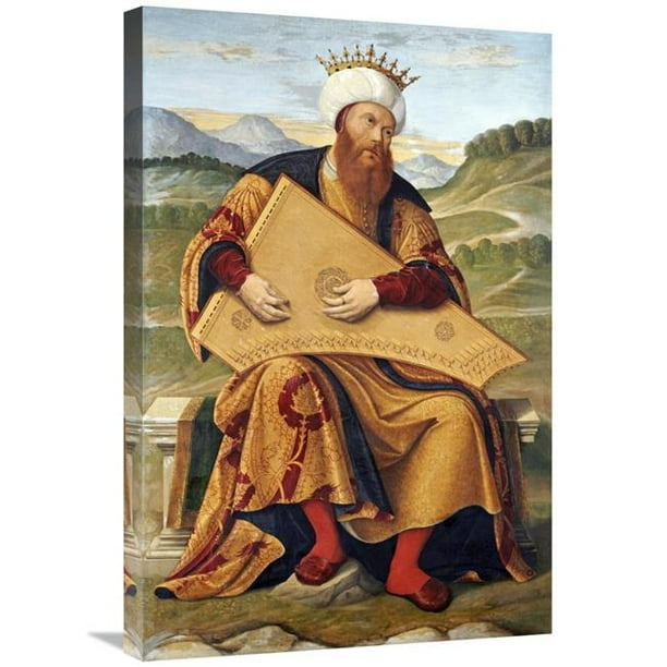 30 in. King David Playing a Psaltery Art Print Girolamo Da Santa