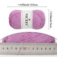 thumbnail image 2 of NICEEC 4 Skeins Soft Baby Yarn 100% Cotton Yarn for Crochet Knitting 4 Ply Yarn Blanket Yarn for DIY Craft Fingering Weight Yarn Total Length 4×175yds/4×50g-Pinkish Purple, 2 of 6