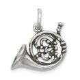 thumbnail image 1 of Collier Vintage en Argent Sterling 925 avec Pendentif Corne Française Instrument de Musique, 1 of 6