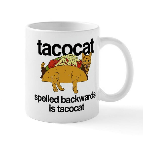 CafePress - Tacocat Spelled Backwards - 11 oz Ceramic Mug - Novelty Coffee Tea Cup