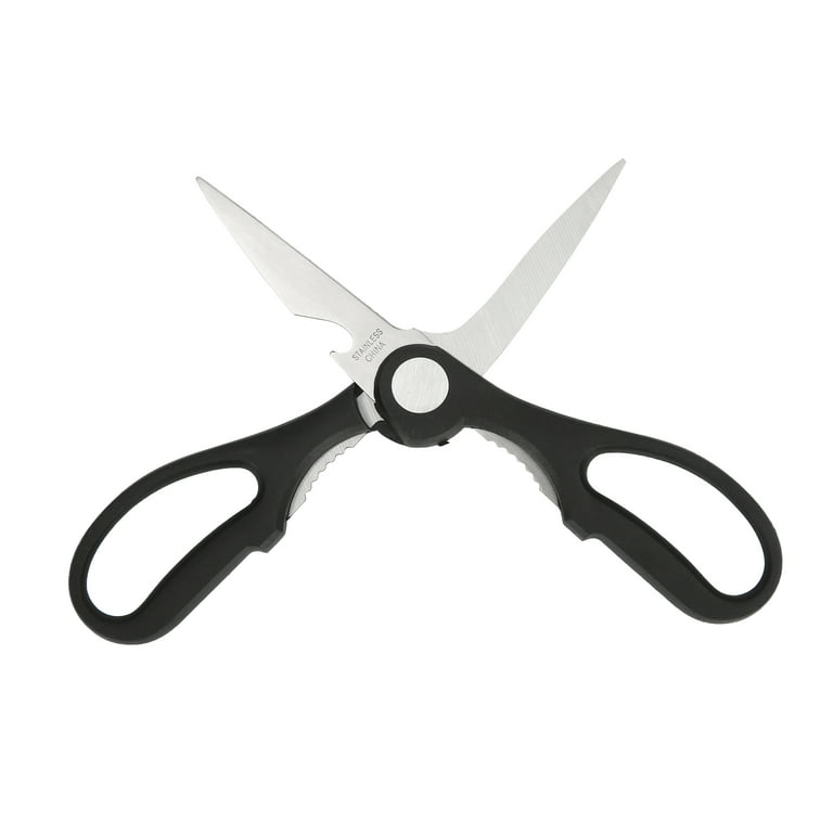 ODMILY Left Handed Kitchen Scissors for General Use Woman Kitchen Accessories Shears Heavy Duty Cooking Shears Left Handed Black Scissors Adults