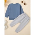 thumbnail image 5 of Jxzom Baby Boy Fall Clothes The Handsome Ones Are Always Trouble Letter Print Long Sleeve Sweatshirt Tops Pants 2Pcs Toddler Infant Outfits Set, 5 of 8