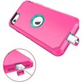 thumbnail image 5 of I-HONVA For iPhone SE 2020 Case,3-Layer Military Grade Drop Protection Anti-Slip Bumper Rugged Shockproof Dustproof Protection 4.7 inch Phone Case,Pink Turquoise, 5 of 7