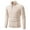 Beige, variant on UVEASISHA Men's Quarter Zip Pullover Lightweight Casual Long Sleeve Stand Neck Sweaters Slim Fit Stretch Winter Sweater Solid Textured Sweaters Sales Today Clearance,Beige,XL