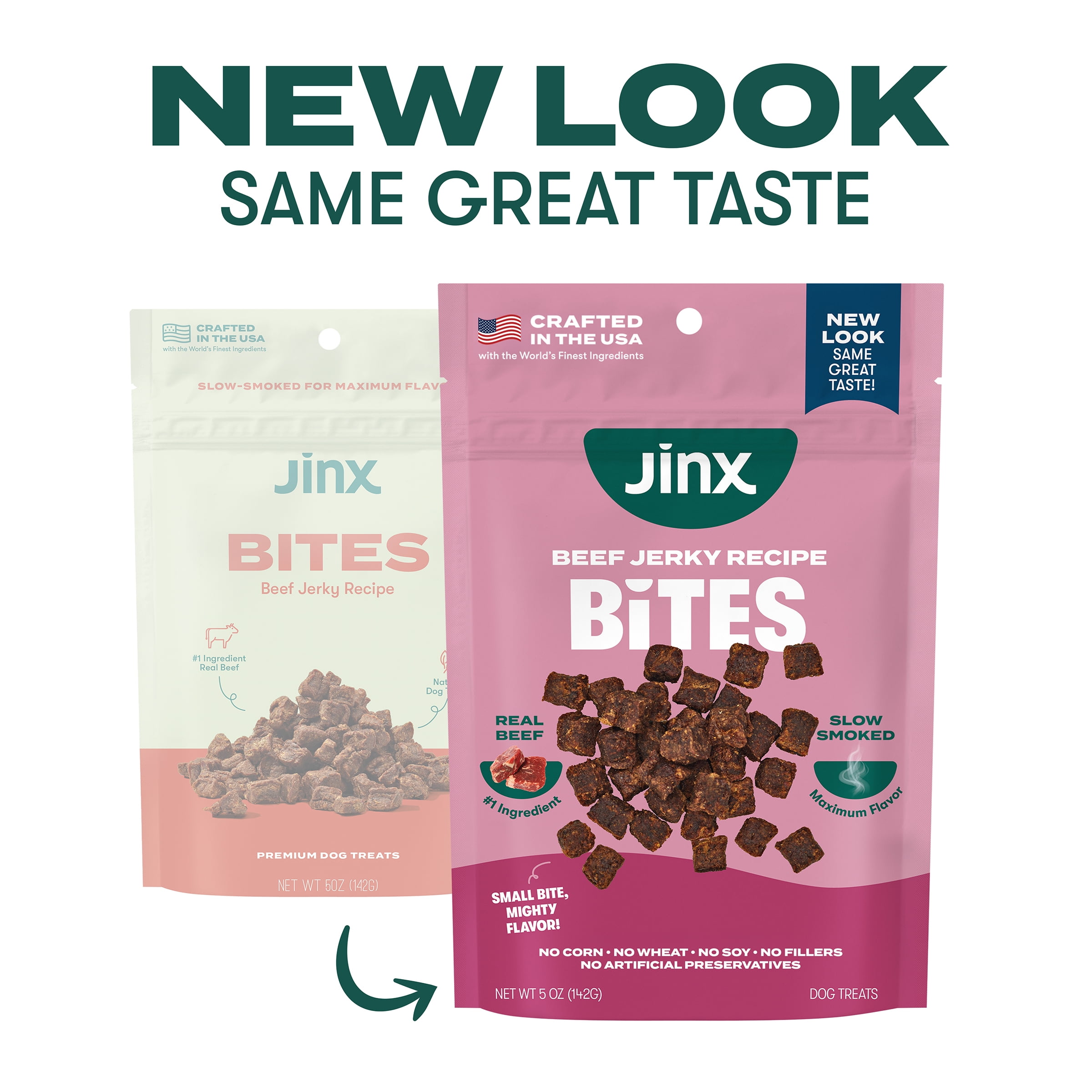 Jinx Beef Bites, Natural Soft Jerky Dog Treats, 5 oz Bag