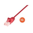 thumbnail image 3 of Cat6 Slim Network Patch Cable, 1 ft., Red, 10-Pack, 10G, 250 MHz, 100% Copper, 30 AWG, Snag-free, Gold-plated Contacts, 3 of 6