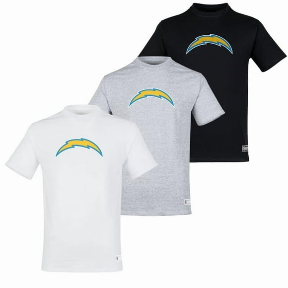 NFL Paquete de 3 Playeras Los Angeles Chargers para Hombre, Talla Mediana