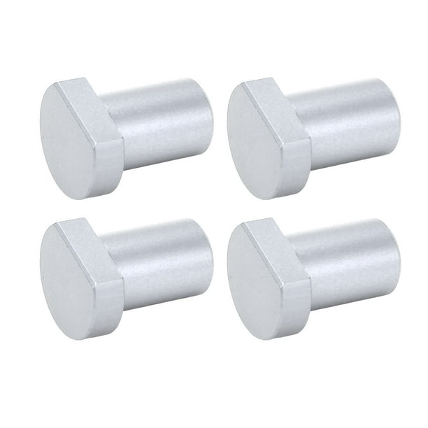 4 piezas de espigas de banco de 19 mm de diámetro, clavijas de banco de trabajo de aleación de aluminio de alta resistencia, tope de espiga para escritorio de carpintería, color plateado