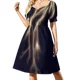 thumbnail image 2 of Vestido de manga corta con rayo sobre índigo, bonito vestido, elegantes vestidos para mujer, 2 of 8