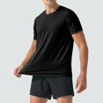 thumbnail image 2 of NIEWTR Men's T Shirt Short Sleeve Crew Neck T-Shirt Casual Summer Classic Basic Tee Shirts（Black,3XL), 2 of 8