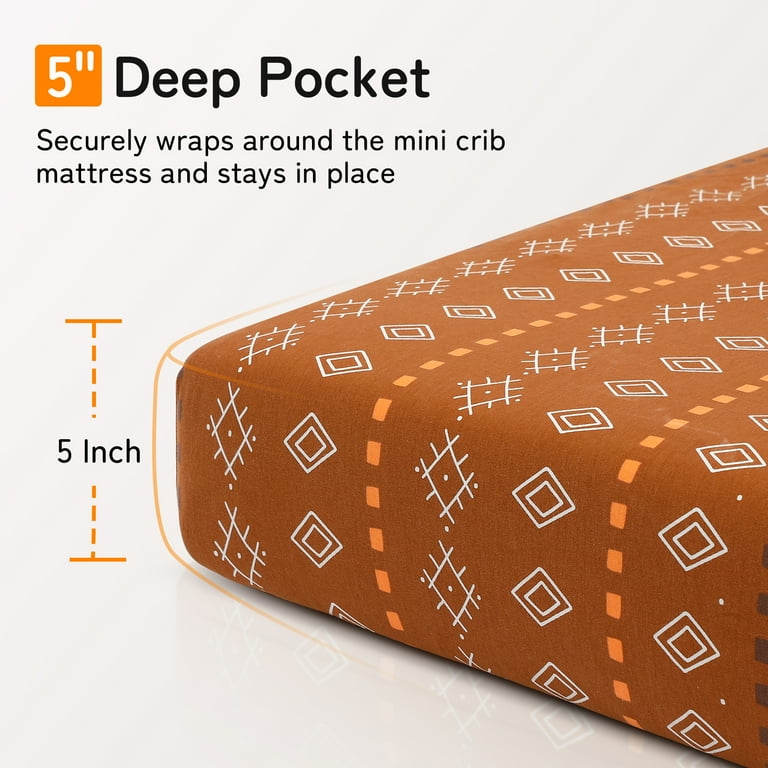 Mini crib sheets for 5 best sale inch mattress