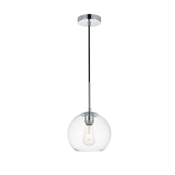 Baxter 1 Light Chrome Pendant With Clear Glass