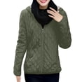 thumbnail image 4 of HAiming Quilted Jackets for Women Fleece Lined Long Sleeve Padded Coats Winter Casual Loose Warm Outwear with Pockets, 4 of 6