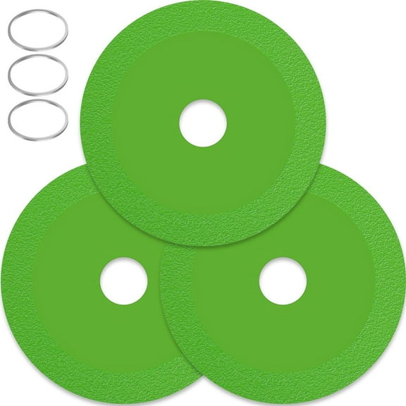 3Pcs Glass Cutting Disc, Ultra Thin Diamond Saw Blade for Angle Grinder, Cuts Glass, Tile & Bottles