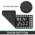 thumbnail image 5 of 2 Piece Buffalo Plaid Black and White Kitchen Rug Set, Home Kitchen Sink Rugs and Mats Non Skid Washable Absorbent Microfiber Kitchen Floor Decor Carpet 17" x 47"+17" x 30" Tapetes para Cocina, 5 of 5