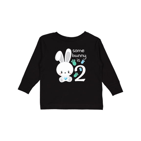 Inktastic Somebunny is Two-Second birthday bunny Boys or Girls Long Sleeve Toddler T-Shirt