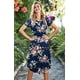 thumbnail image 3 of Vestido casual Simier Fariry Floral Navy para mujer, 3 of 5