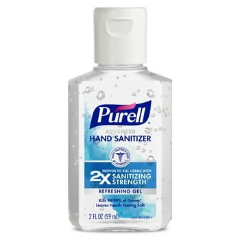 PURELL Advanced Hand Sanitizer, Refreshing Gel, 2 oz Flip Cap Bottle