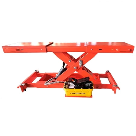 Katool Automotive Equipment KT-RJ50 5000 lb Rolling Jack, Air/Hydraulic Scissor Lift Jack for 4-Post Lifts, Low Profile Shop Jack