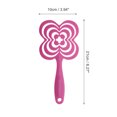 thumbnail image 2 of Unique Bargains 1 Pc Solid Four-leaf Clovers Hollow Comb Hair Brush Rose Red ABS, 2 of 6