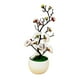 thumbnail image 1 of Flores artificiales en maceta de boutique con jarrón para fiestas y oficinas. Blanco, 1 of 7